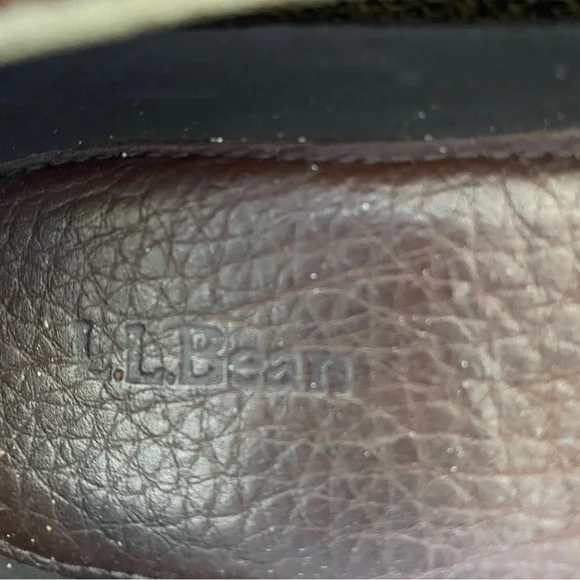 LL Bean Brown Leather Loafer Men's Size 8.5 D Wide Distressed - Picture 3 of 9